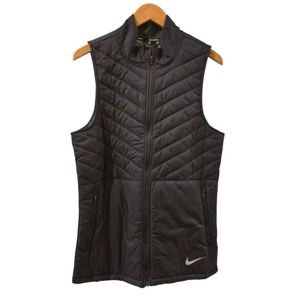 Nike Aerolayer Thermal Running Vest Full-Zip Navy Lightweight Mens Small - Picture 1 of 10